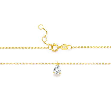 pear single diamond bracelet