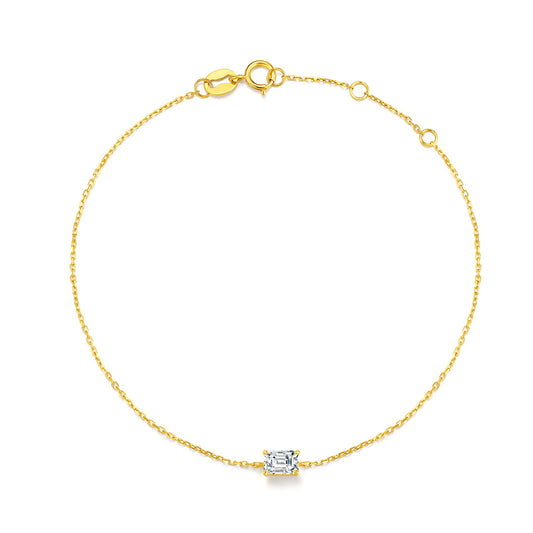 1ct Emerald diamond bracelet