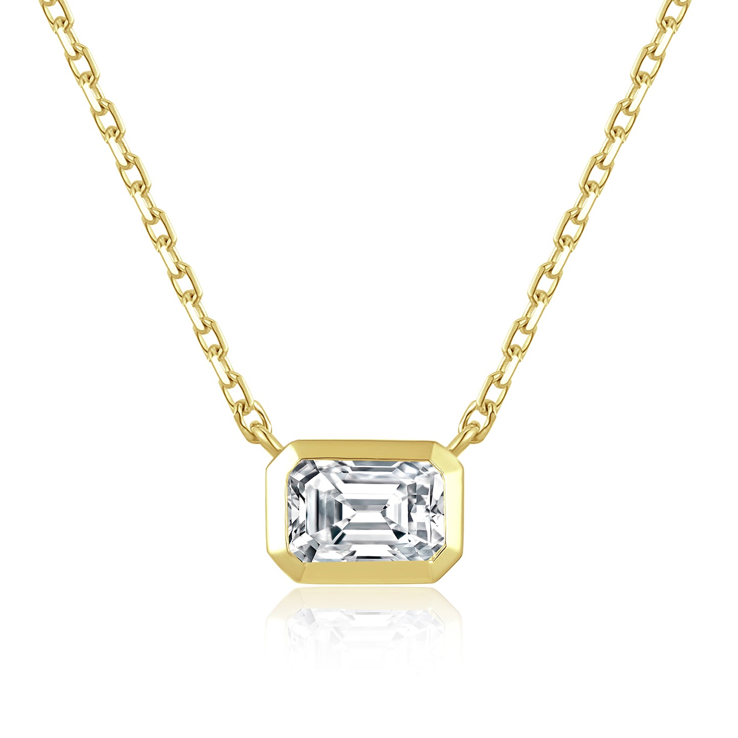 Necklace-1ct Emerald/18K