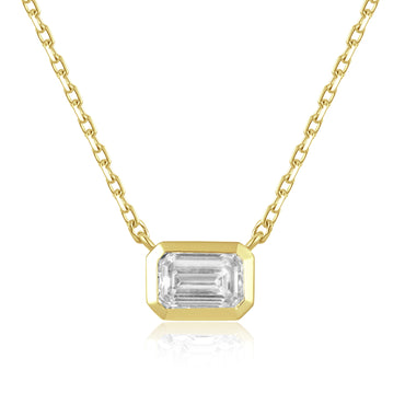 Necklace-1ct Emerald/18K