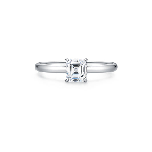 1ct Asscher diamond ring