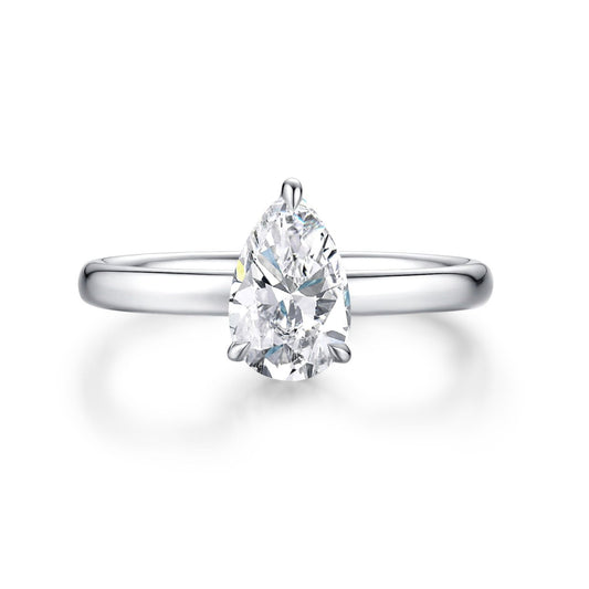 1ct pear diamond ring