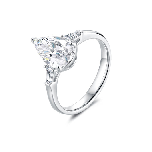 2ct Pear-two RING