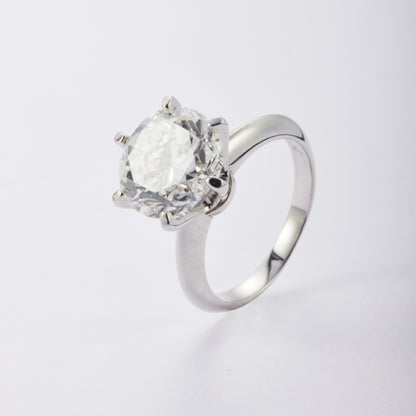 5ct/Ring-Round/Six-prong inlay
