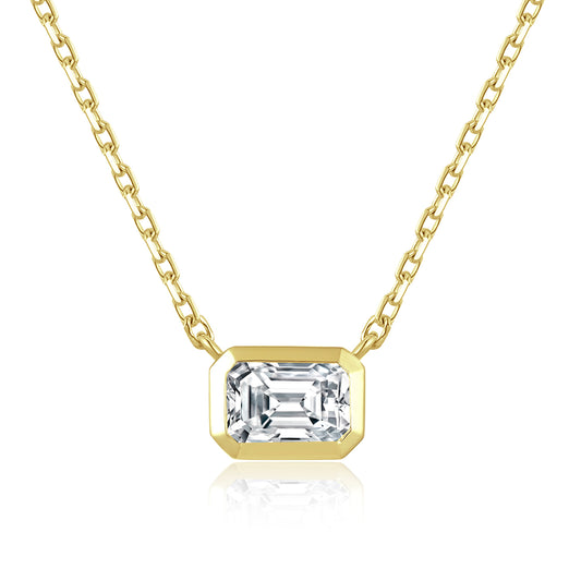 Necklace-1ct Emerald/18K
