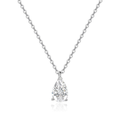 1ct Pear diamond necklace /18k