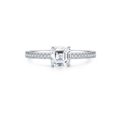1ct Asscher diamond ring