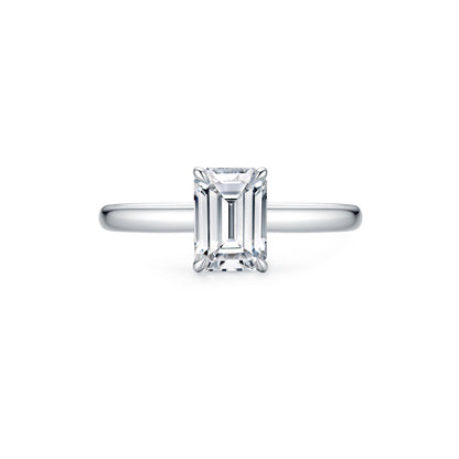 1ct Emerald diamond ring