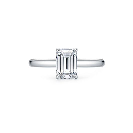 1ct Emerald diamond ring