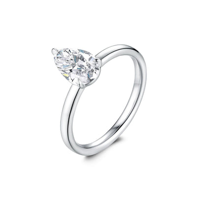 1ct pear diamond ring