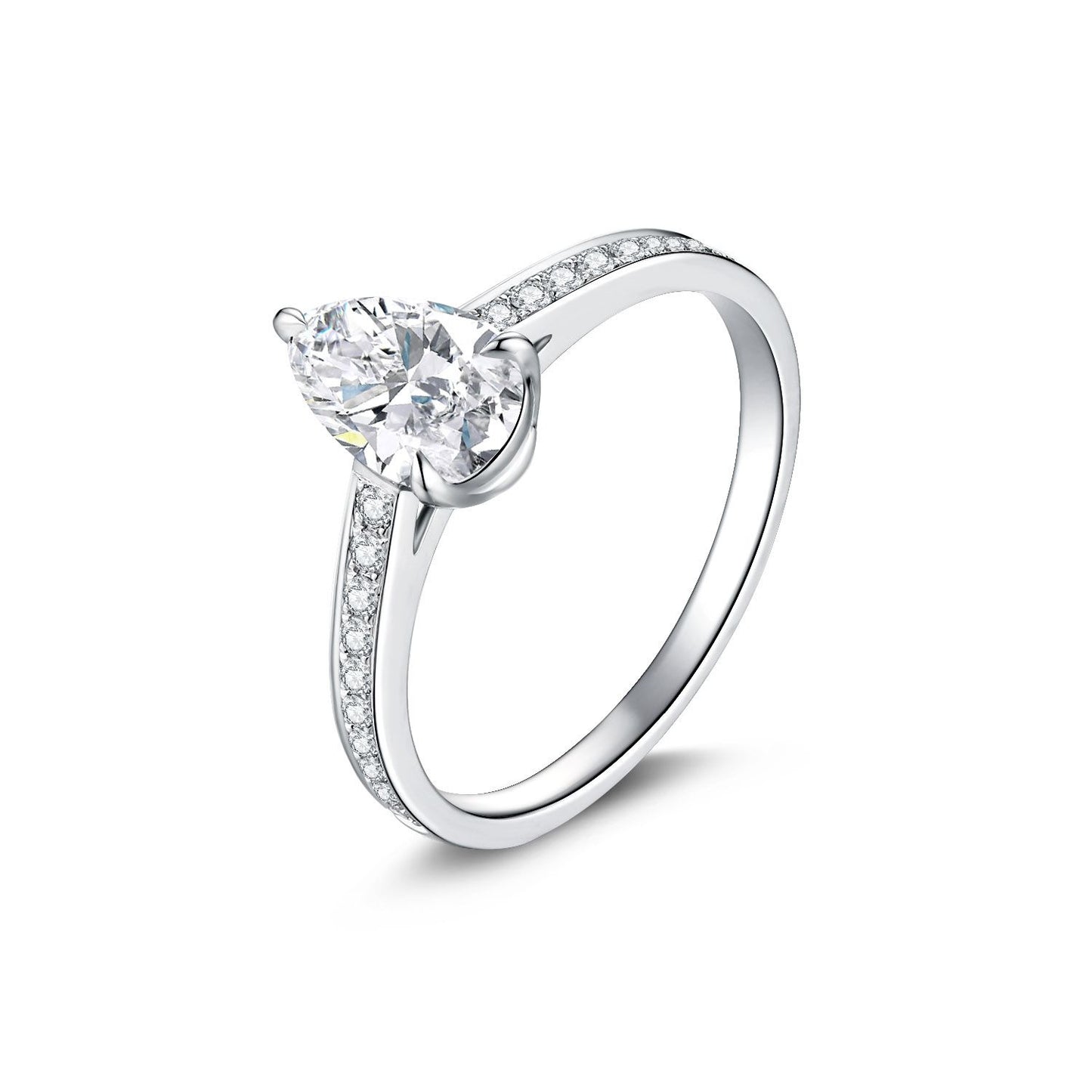 1ct pear diamond ring