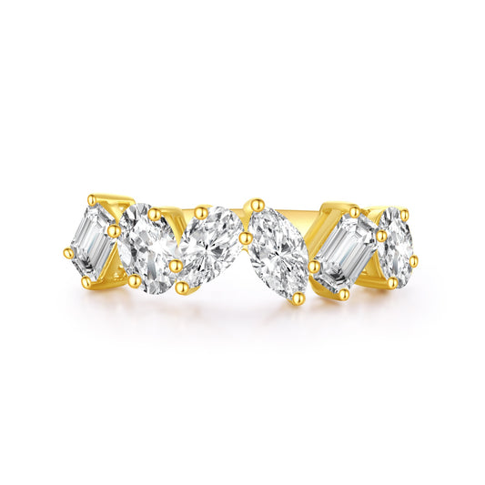 Six irregular diamond rings