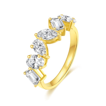 Six irregular diamond rings