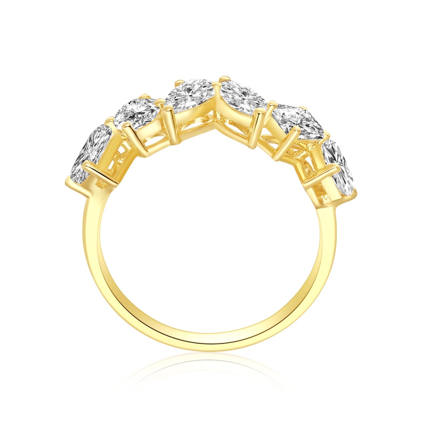 Six irregular diamond rings
