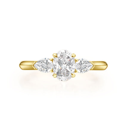 Oval-Two PearPear RING