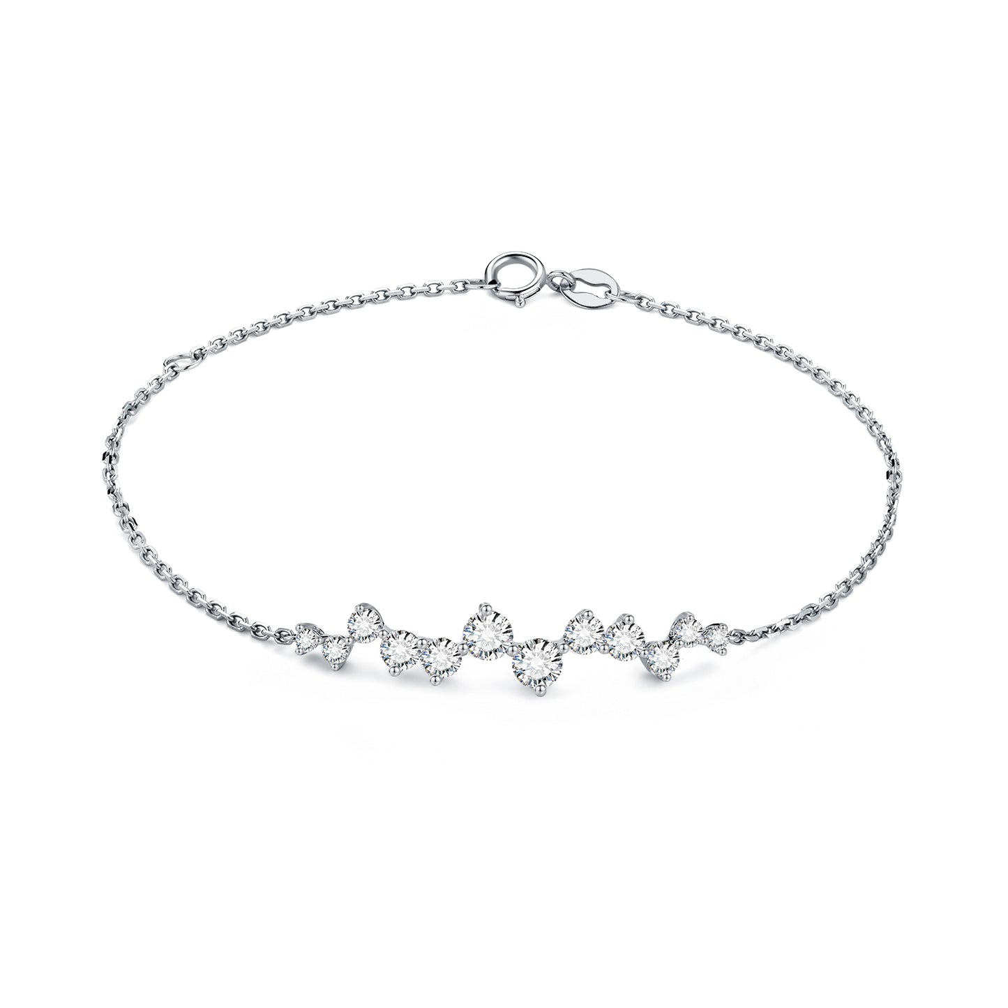 Irregular diamond bracelet