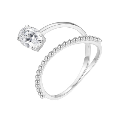 Irregular oval ring